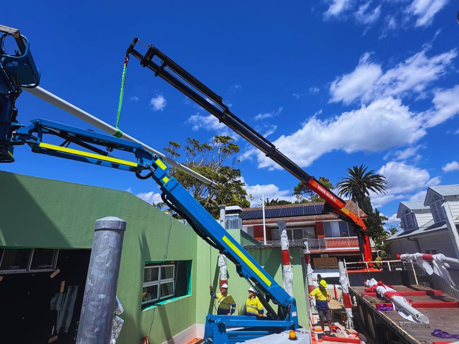Steel Beam Installation with a Hiab Truck